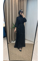 Pelerinli Taşlı Şifon Abiye