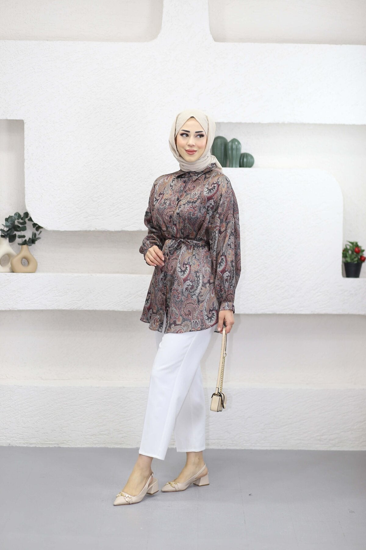 ETNİK DESENLİ GÖMLEK