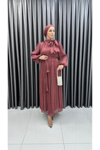 Boyundan Bağlamalı Balon Kol Janjan Abiye