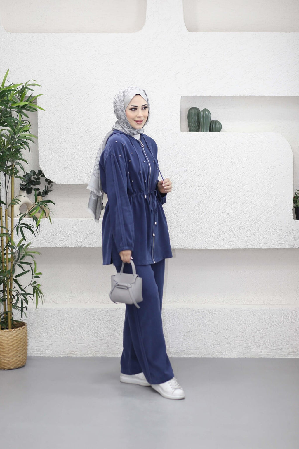 Serpme Taşlı Bağlamalı Modal Takım