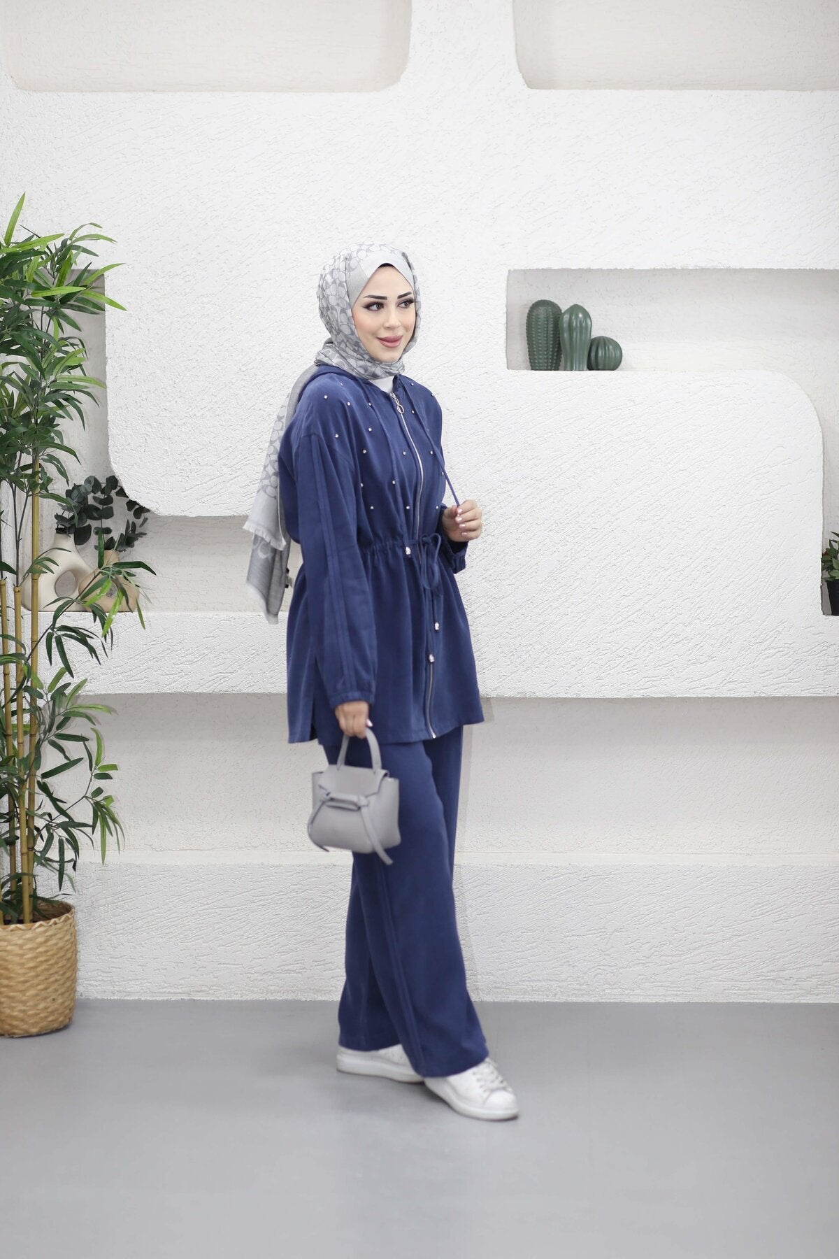 Serpme Taşlı Bağlamalı Modal Takım