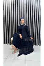 Taş ve Pelerin Detaylı Şifon Abiye