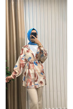 Fırça Desenli Tunik Gömlek