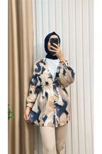 Fırça Desenli Tunik Gömlek