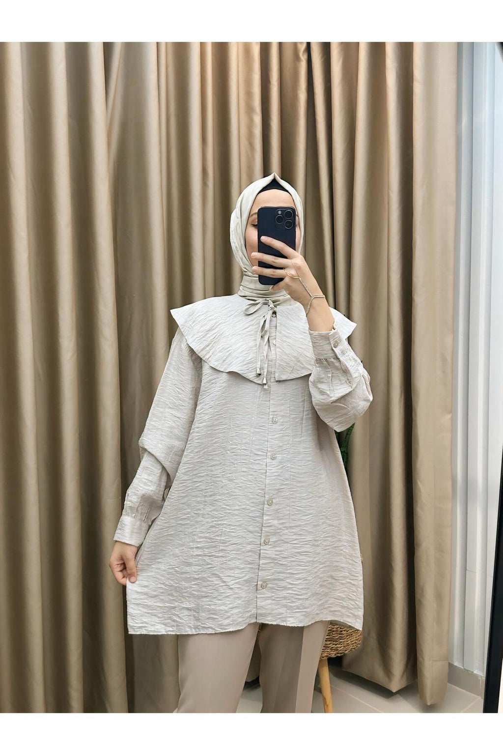 BEBE YAKA DÜĞMELİ TUNİK