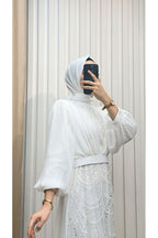 Boncuk İşlemeli Pelerinli Abiye