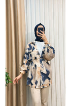 Fırça Desenli Tunik Gömlek