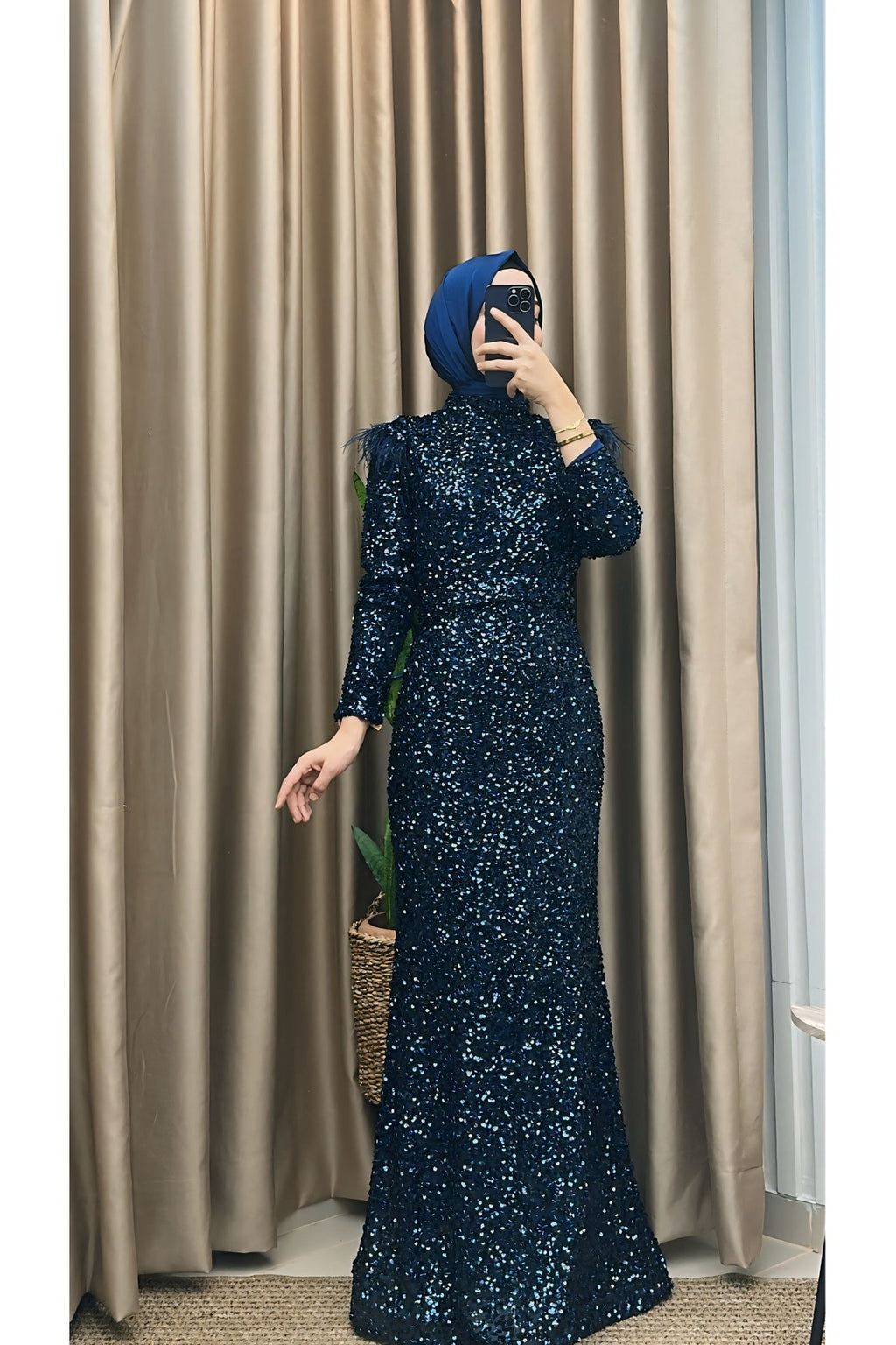 Payetli Balık Abiye