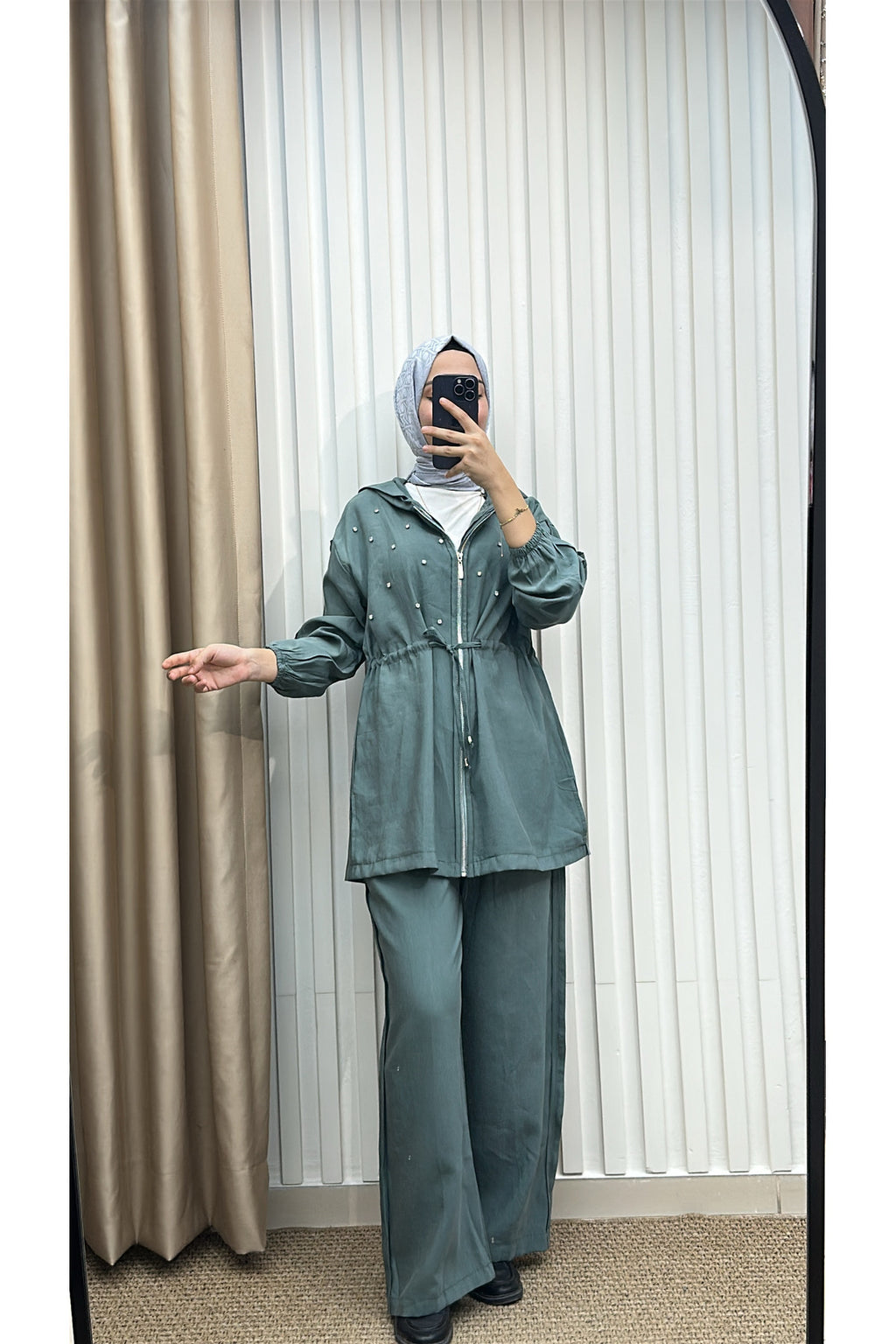 Serpme Taşlı Bağlamalı Modal Takım