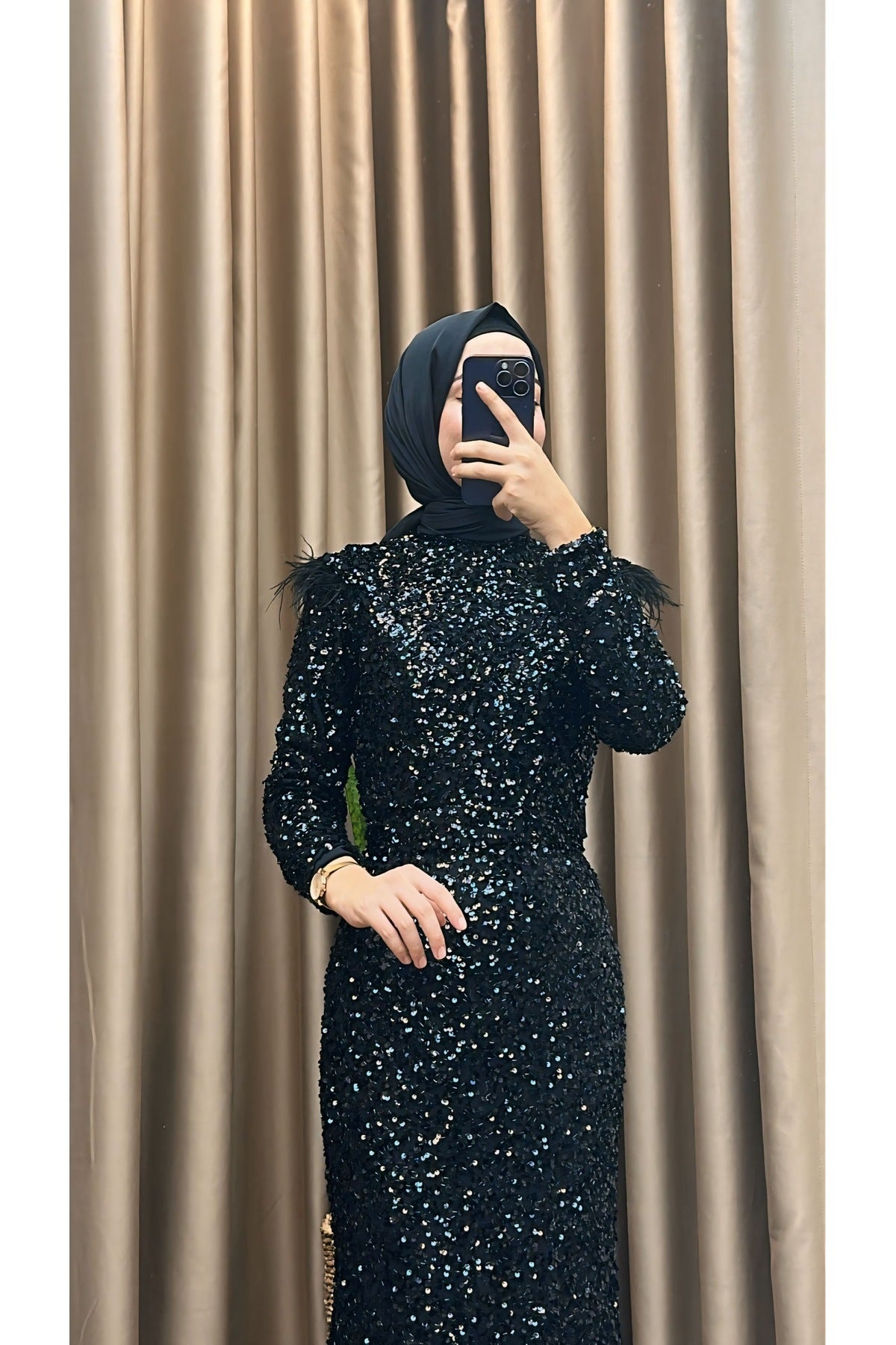 Payetli Balık Abiye