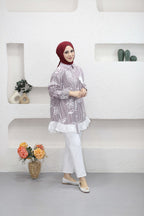 Tül Detaylı Gömlek