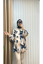 Fırça Desenli Tunik Gömlek