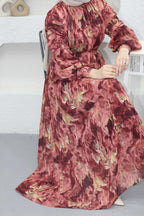 DESENLİ TESETTÜR ELBİSE