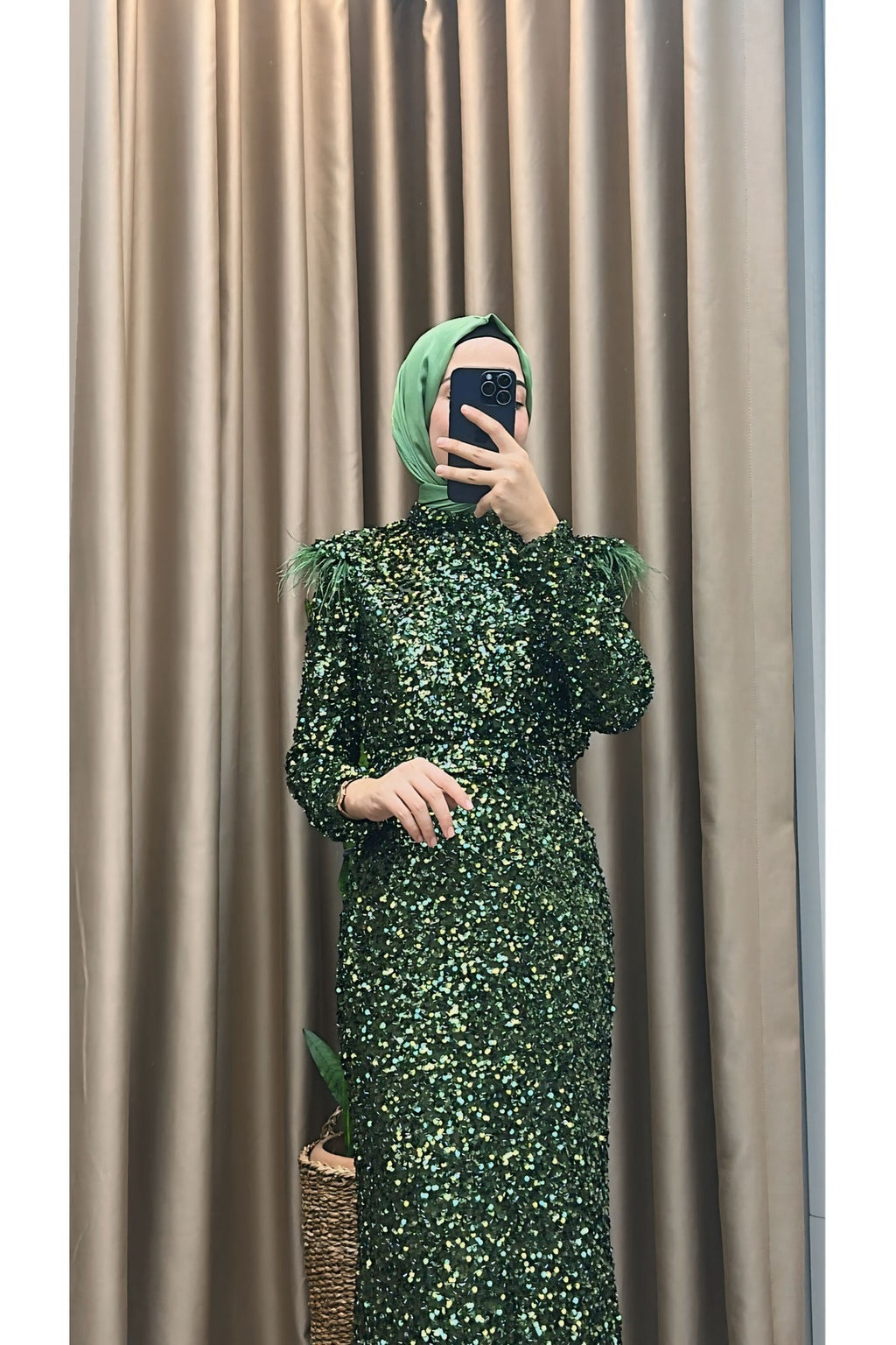 Payetli Balık Abiye