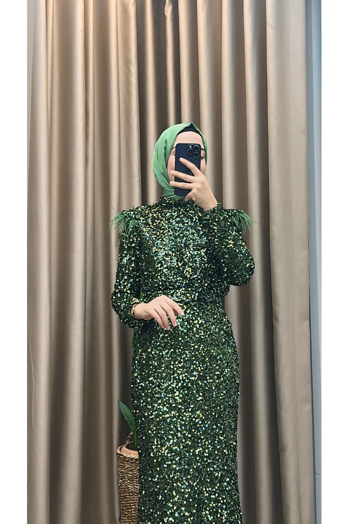 Payetli Balık Abiye