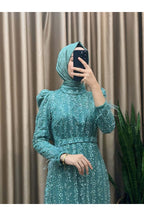 Kol Ucu Püsküllü Taş İşelemeli Abiye