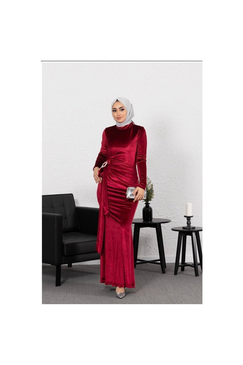 KADİFE BALIK ABİYE TOKALI