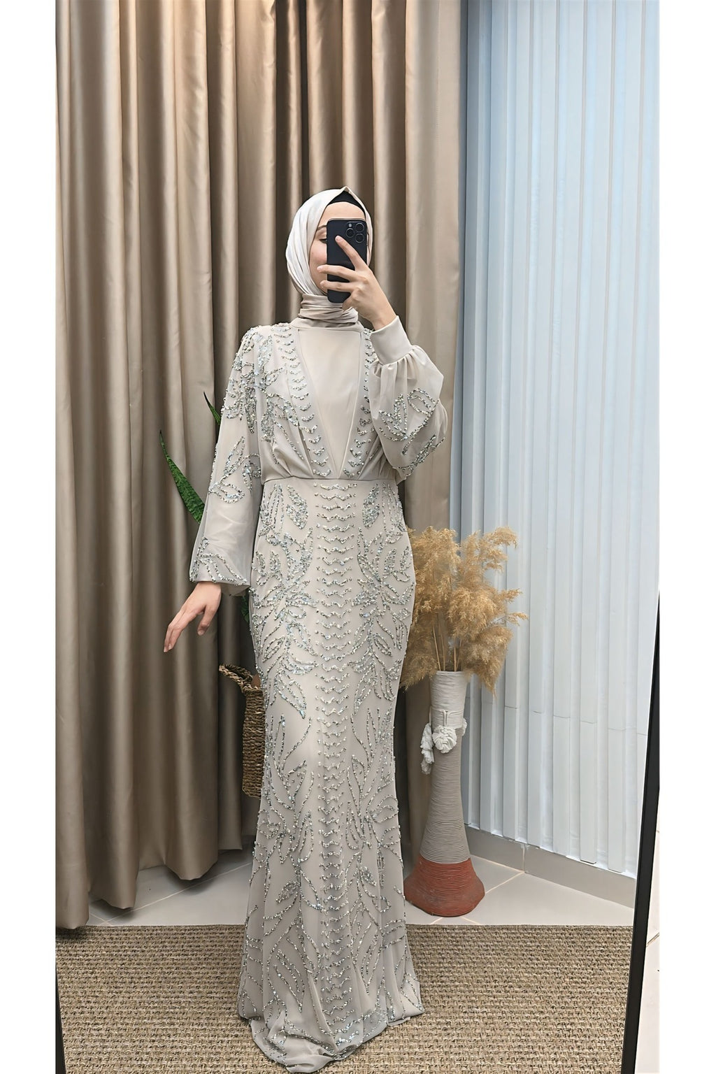 Kuruklu Taşlı Balık Abiye