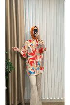 Fırça Desenli Tunik Gömlek