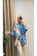 Fırça Desenli Tunik Gömlek