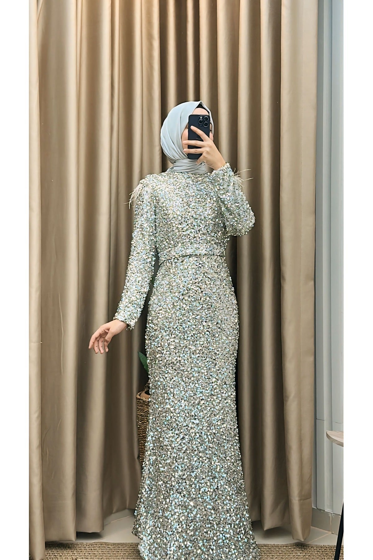 Payetli Balık Abiye