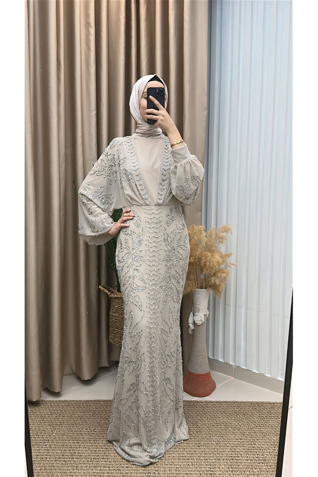 Kuruklu Taşlı Balık Abiye