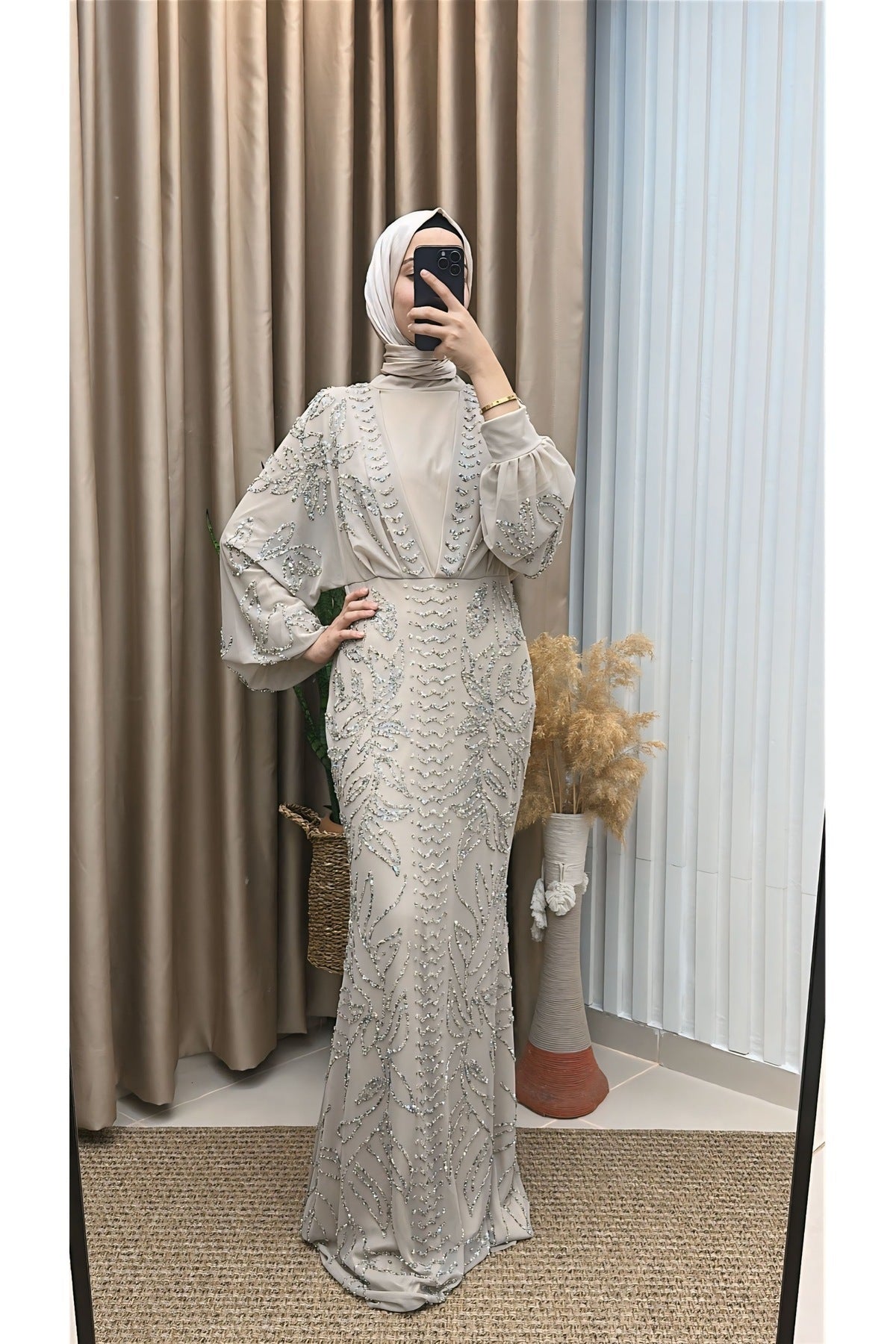 Kuruklu Taşlı Balık Abiye