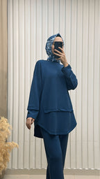 Baskı Detaylı Oversize İkili Takım