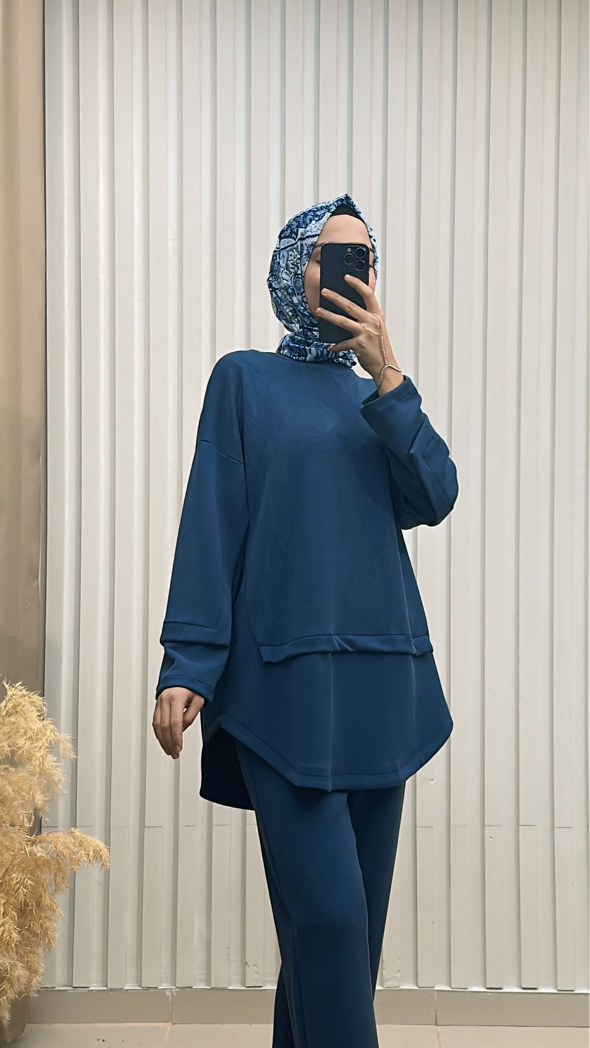 Baskı Detaylı Oversize İkili Takım