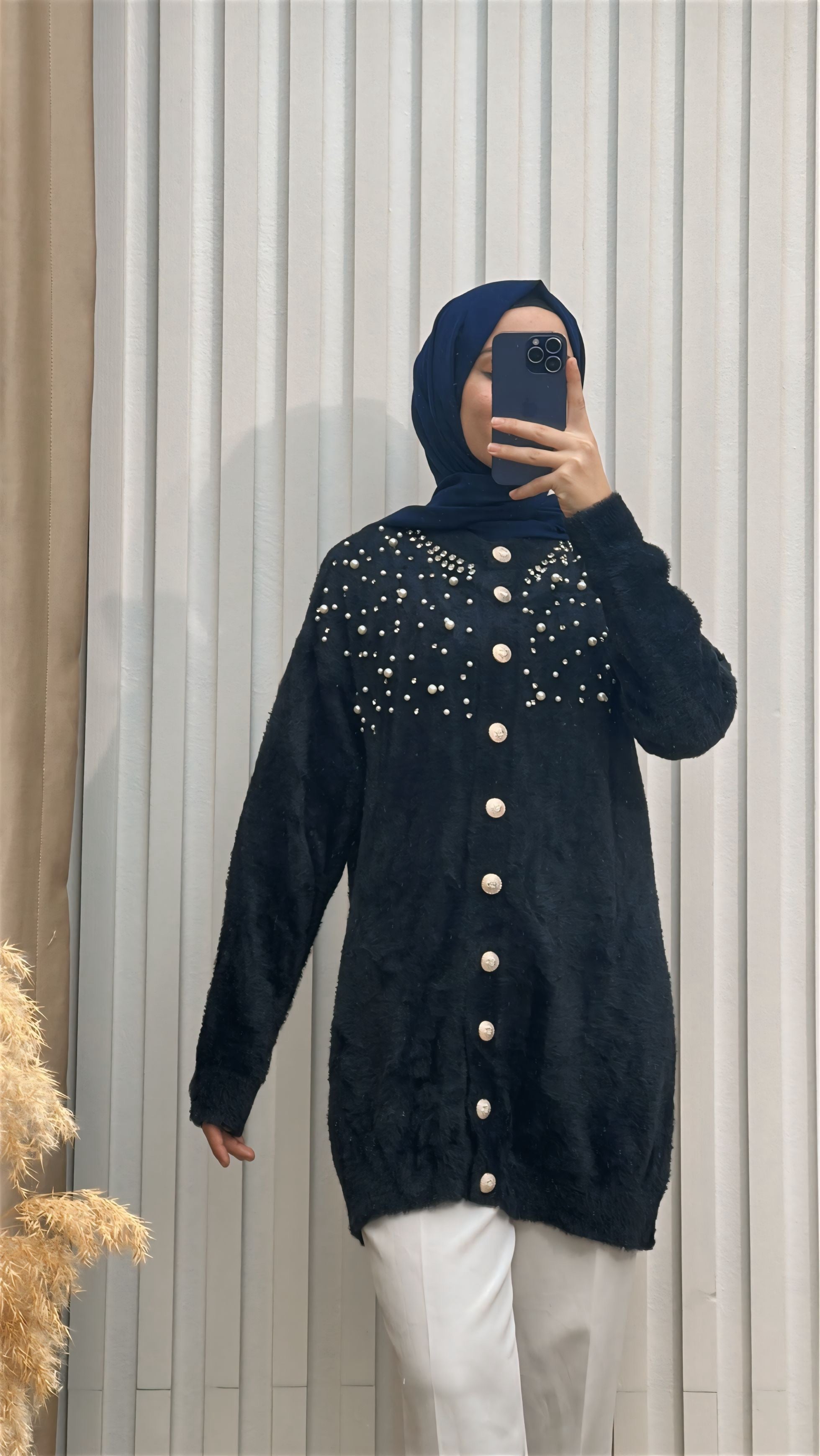 Triko Hırka Tunik Siyah