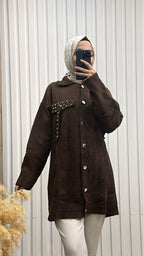 Premium Sakallı Hırka Kahve