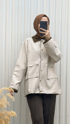 Kadife Yaka Cepli Çeket