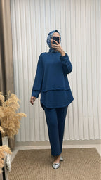 Baskı Detaylı Oversize İkili Takım